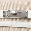 エルメス HERMES ケリー28 外縫い ニューホワイト×エクリュ トワルアッシュ スイフト 2WAYバッグ ナチュラル