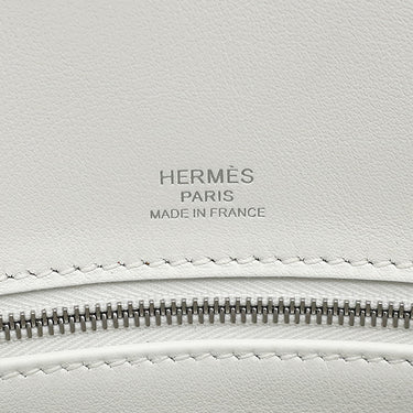 エルメス HERMES ケリー28 外縫い ニューホワイト×エクリュ トワルアッシュ スイフト 2WAYバッグ ナチュラル