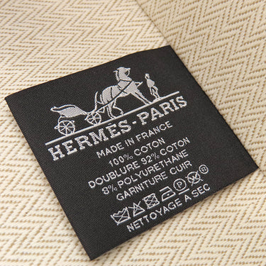エルメス HERMES エスカル マリン コットン アニョー ポーチ シルバー金具 コスメポーチ