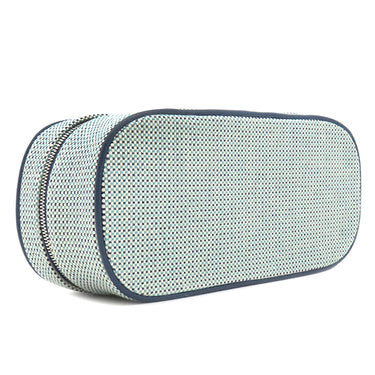 エルメス HERMES エスカル マリン コットン アニョー ポーチ シルバー金具 コスメポーチ