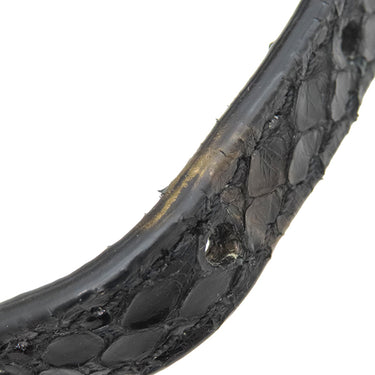 フェンディ FENDI ミニ バゲット 1997 8BS049 ブラウン×ブラック キャンバス パイソン ショルダーバッグ ゴールド金具 茶 ズッカ FF