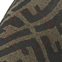 フェンディ FENDI ミニ バゲット 1997 8BS049 ブラウン×ブラック キャンバス パイソン ショルダーバッグ ゴールド金具 茶 ズッカ FF