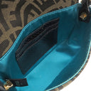 フェンディ FENDI ミニ バゲット 1997 8BS049 ブラウン×ブラック キャンバス パイソン ショルダーバッグ ゴールド金具 茶 ズッカ FF