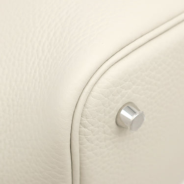 エルメス HERMES ピコタンロック MM ベトン トリヨンクレマンス ハンドバッグ シルバー金具 新品 未使用 オフホワイト