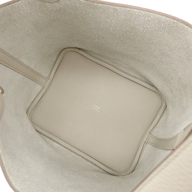 エルメス HERMES ピコタンロック MM ベトン トリヨンクレマンス ハンドバッグ シルバー金具 新品 未使用 オフホワイト