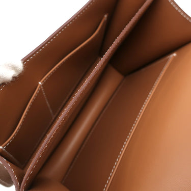 エルメス HERMES コンスタンス3 ミニ ミロワール ゴールド ヴォーエプソン ショルダーバッグ ピンクゴールド金具 茶 PG RG