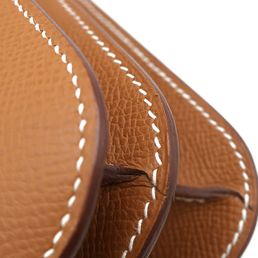 エルメス HERMES コンスタンス3 ミニ ミロワール ゴールド ヴォーエプソン ショルダーバッグ ピンクゴールド金具 茶 PG RG