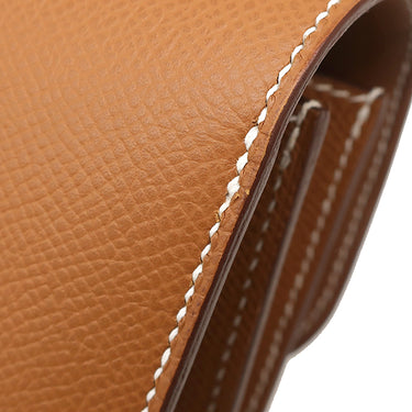 エルメス HERMES コンスタンス3 ミニ ミロワール ゴールド ヴォーエプソン ショルダーバッグ ピンクゴールド金具 茶 PG RG