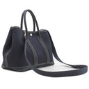 エルメス HERMES ガーデンパーティーTPM ネイビー トワルオフィシエ ネゴンダ トートバッグ シルバー金具 紺