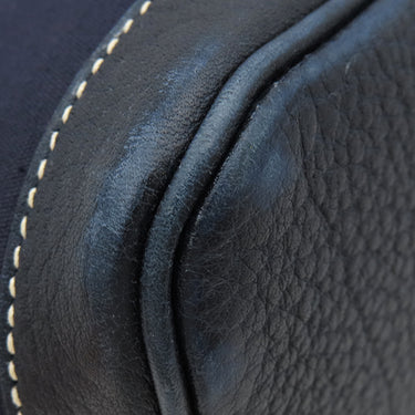 エルメス HERMES ガーデンパーティーTPM ネイビー トワルオフィシエ ネゴンダ トートバッグ シルバー金具 紺