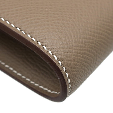 エルメス HERMES コンスタンス トゥーゴー エトゥープ ヴォーエプソン 長財布 ゴールド金具 グレージュ ショルダー