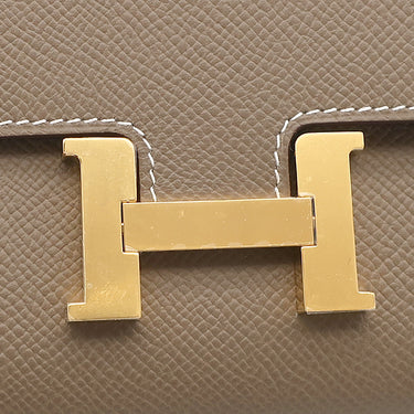 エルメス HERMES コンスタンス トゥーゴー エトゥープ ヴォーエプソン 長財布 ゴールド金具 グレージュ ショルダー