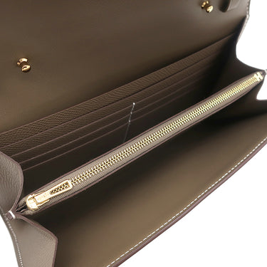 エルメス HERMES コンスタンス トゥーゴー エトゥープ ヴォーエプソン 長財布 ゴールド金具 グレージュ ショルダー