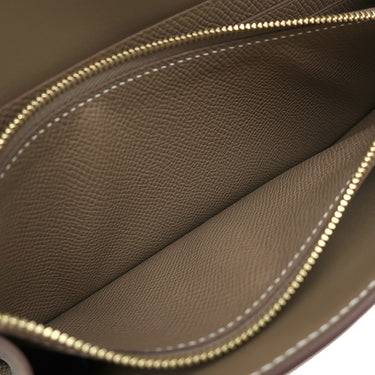 エルメス HERMES コンスタンス トゥーゴー エトゥープ ヴォーエプソン 長財布 ゴールド金具 グレージュ ショルダー
