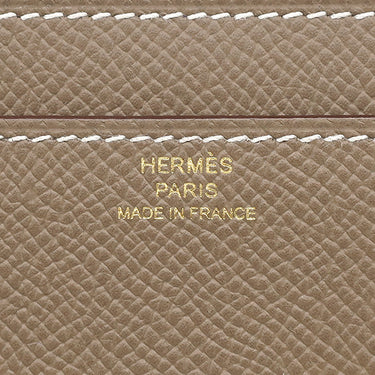 エルメス HERMES コンスタンス トゥーゴー エトゥープ ヴォーエプソン 長財布 ゴールド金具 グレージュ ショルダー