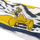 エルメス HERMES ツイリー マリン×ゴールド×ブラン シルク スカーフ 【WOW/アメコミ風】