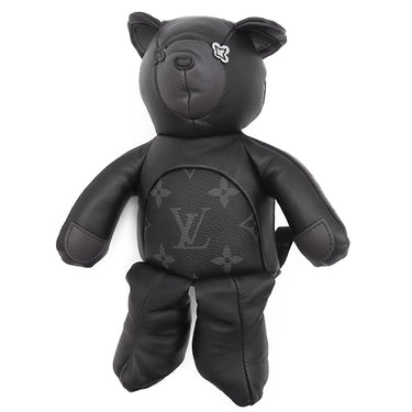 ルイヴィトン LOUIS VUITTON フラッシュ ドゥドゥルイ GI0184 ブラック レザー モノグラムエクリプスキャンバス ぬいぐるみ 黒 藤原ヒロシ テディベア