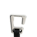 エルメス HERMES クロシェット レザーブレス ブラック メタル ボックスカーフ #T3 ブレスレット シルバー金具