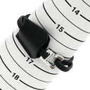 エルメス HERMES クロシェット レザーブレス ブラック メタル ボックスカーフ #T3 ブレスレット シルバー金具