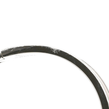 エルメス HERMES ミニクリック PM シェーヌダンクル マロングラッセXシルバー メタル GP エナメル バングル シルバー金具 ベージュ