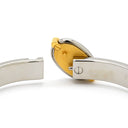 エルメス HERMES ミニクリック PM シェーヌダンクル マロングラッセXシルバー メタル GP エナメル バングル シルバー金具 ベージュ