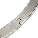 エルメス HERMES ミニクリック PM シェーヌダンクル マロングラッセXシルバー メタル GP エナメル バングル シルバー金具 ベージュ