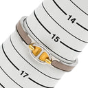 エルメス HERMES ミニクリック PM シェーヌダンクル マロングラッセXシルバー メタル GP エナメル バングル シルバー金具 ベージュ