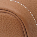 エルメス HERMES ガーデンパーティーPM ゴールド ネゴンダ トートバッグ シルバー金具 茶