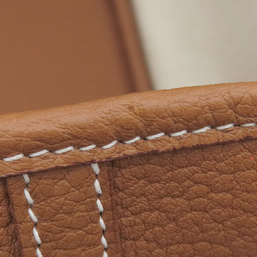 エルメス HERMES ガーデンパーティーPM ゴールド ネゴンダ トートバッグ シルバー金具 茶