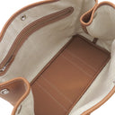 エルメス HERMES ガーデンパーティーPM ゴールド ネゴンダ トートバッグ シルバー金具 茶