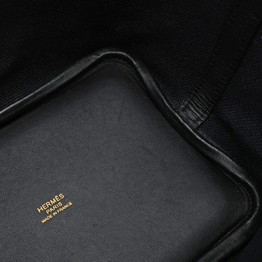 エルメス HERMES ピコタンロック カーゴPM ブラック ヴォースイフト トワルゴエラン ハンドバッグ ゴールド金具 黒