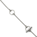 エルメス HERMES ミニマイヨン ブラックXシルバー メタル エナメル ネックレス シルバー金具 シェーヌダンクル 黒