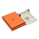 エルメス HERMES ミニマイヨン ブラックXシルバー メタル エナメル ネックレス シルバー金具 シェーヌダンクル 黒