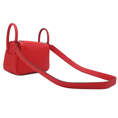 エルメス HERMES リンディ 2 ミニ 20 ヴァーミリオン トリヨンクレマンス ショルダーバッグ シルバー金具 新品 未使用 赤