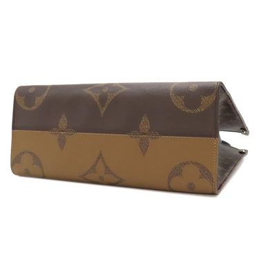 ルイヴィトン LOUIS VUITTON オンザゴー MM M45321 モノグラム モノグラムキャンバス モノグラムリバースキャンバス トートバッグ ゴールド金具 茶 ハンドバッグ ジャイアントモノグラム