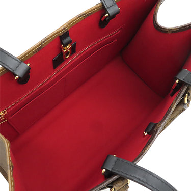 ルイヴィトン LOUIS VUITTON オンザゴー MM M45321 モノグラム モノグラムキャンバス モノグラムリバースキャンバス トートバッグ ゴールド金具 茶 ハンドバッグ ジャイアントモノグラム