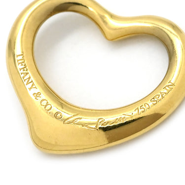 ティファニー Tiffany & Co オープンハート イエローゴールド K18YG ペンダントトップ エルサペレッティ