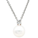 ティファニー Tiffany & Co アコヤパールダイヤペンダント ホワイトゴールド K18WG ダイヤモンド パール ネックレス T&Co. Au750 18K 18金 WG あこや