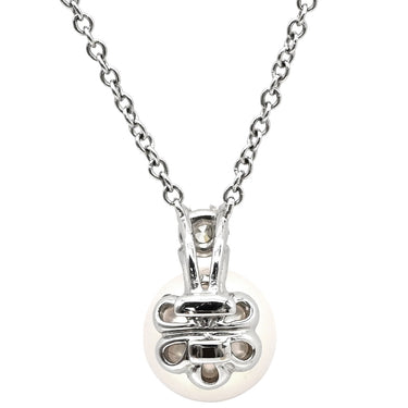 ティファニー Tiffany & Co アコヤパールダイヤペンダント ホワイトゴールド K18WG ダイヤモンド パール ネックレス T&Co. Au750 18K 18金 WG あこや