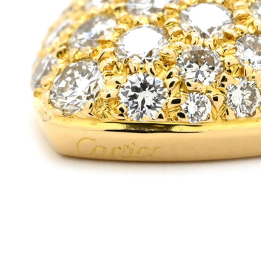 カルティエ Cartier ハート パヴェ イエローゴールド K18YG ダイヤモンド ペンダントトップ ネックレストップ