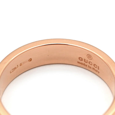 グッチ GUCCI アイコン ピンクゴールド K18PG ＃8 リング 指輪 GUCCI 750PG K18 18金 8号