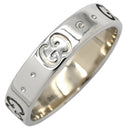 グッチ GUCCI アイコン スリム 660070 ホワイトゴールド K18WG #9 リング 指輪 Au750 750 18K ホワイトゴールド 9号