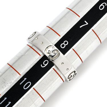 グッチ GUCCI アイコン スリム 660070 ホワイトゴールド K18WG #9 リング 指輪 Au750 750 18K ホワイトゴールド 9号