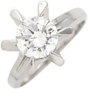 ノンブランド NON BRAND ダイヤ 立爪リング プラチナシルバー Pt900 ダイヤモンド リング 指輪 1石 1粒 17.5号