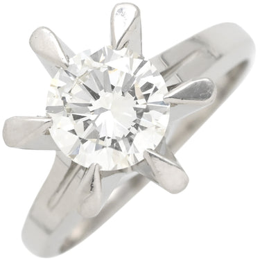 ノンブランド NON BRAND ダイヤ 立爪リング プラチナシルバー Pt900 ダイヤモンド リング 指輪 1石 1粒 17.5号