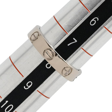 カルティエ Cartier ラブリング スモールモデル B4085148 ホワイトゴールド K18WG #48 リング 指輪 LOVE Ring Au750 18K 18金 ミニサイズ 8号