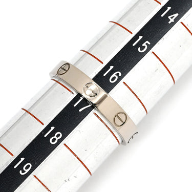 カルティエ Cartier ラブリング スモールモデル B4085157 ホワイトゴールド K18WG #57 リング 指輪 LOVE Ring Au750 18K 18金 ミニサイズ 17号