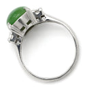 ノンブランド NON BRAND ヒスイ ダイヤリング プラチナシルバー Pt900 ヒスイ ダイヤモンド リング 指輪 翡翠 グリーン 11.5号