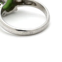 ノンブランド NON BRAND ヒスイ ダイヤリング プラチナシルバー Pt900 ヒスイ ダイヤモンド リング 指輪 翡翠 グリーン 11.5号