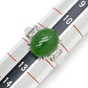 ノンブランド NON BRAND ヒスイ ダイヤリング プラチナシルバー Pt900 ヒスイ ダイヤモンド リング 指輪 翡翠 グリーン 11.5号